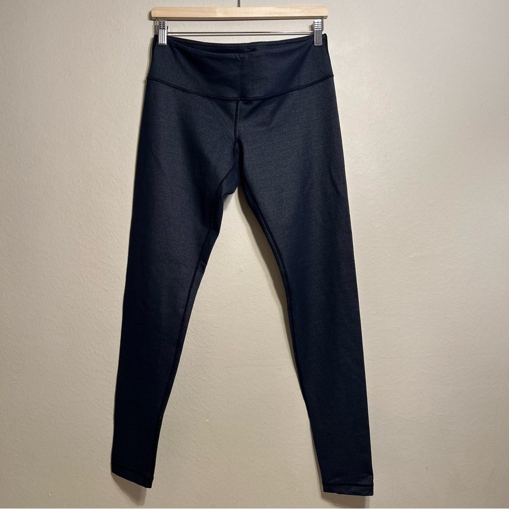 Lululemon Wunder Under Pant Denim Luon Naval Blue Size 10